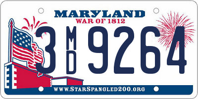 MD license plate 3MD9264