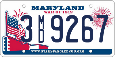 MD license plate 3MD9267