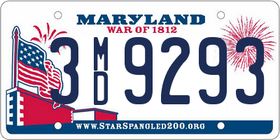 MD license plate 3MD9293