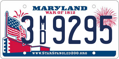 MD license plate 3MD9295