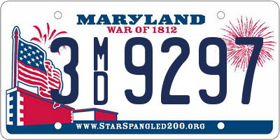 MD license plate 3MD9297