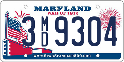 MD license plate 3MD9304