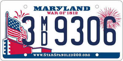 MD license plate 3MD9306