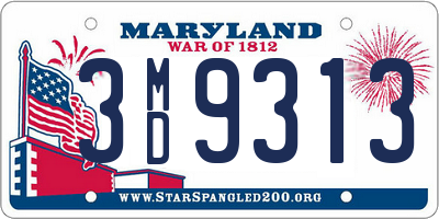 MD license plate 3MD9313