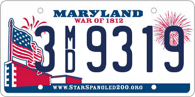 MD license plate 3MD9319