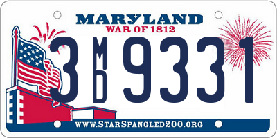 MD license plate 3MD9331