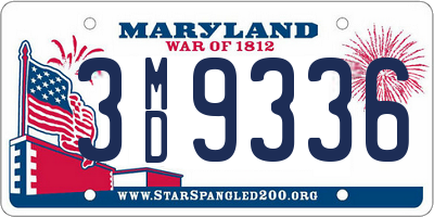 MD license plate 3MD9336