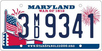 MD license plate 3MD9341