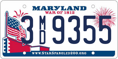 MD license plate 3MD9355