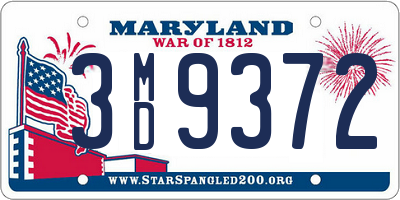 MD license plate 3MD9372