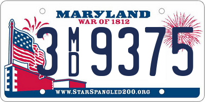 MD license plate 3MD9375