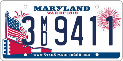 MD license plate 3MD9411