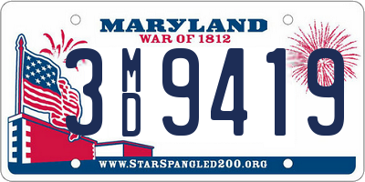 MD license plate 3MD9419