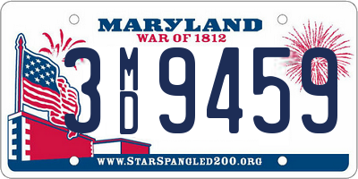 MD license plate 3MD9459