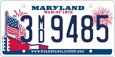 MD license plate 3MD9485