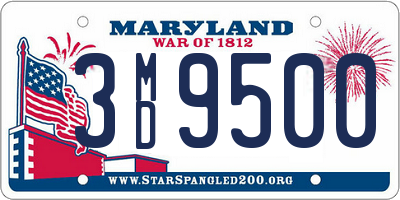 MD license plate 3MD9500