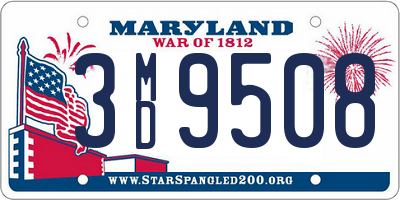 MD license plate 3MD9508