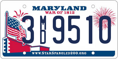 MD license plate 3MD9510