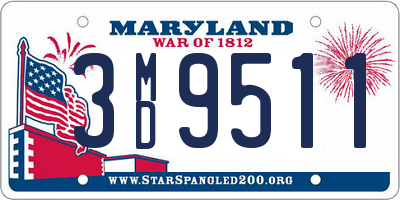 MD license plate 3MD9511