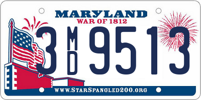 MD license plate 3MD9513