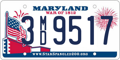 MD license plate 3MD9517