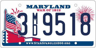 MD license plate 3MD9518