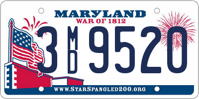 MD license plate 3MD9520