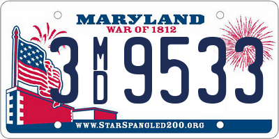 MD license plate 3MD9533