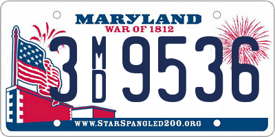 MD license plate 3MD9536