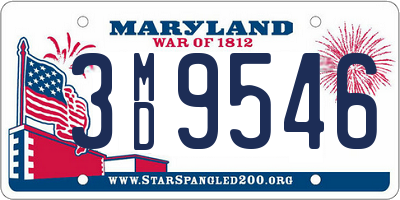 MD license plate 3MD9546