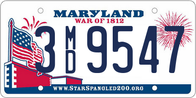 MD license plate 3MD9547