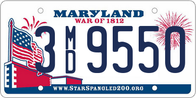MD license plate 3MD9550