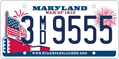 MD license plate 3MD9555