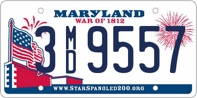 MD license plate 3MD9557