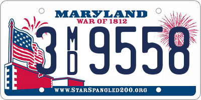 MD license plate 3MD9558