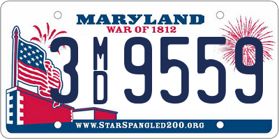 MD license plate 3MD9559