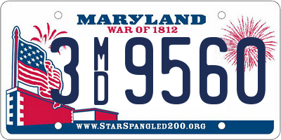 MD license plate 3MD9560