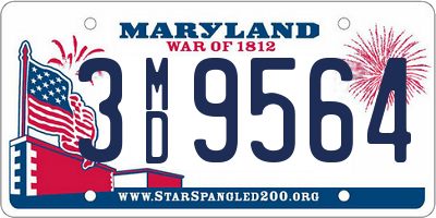 MD license plate 3MD9564