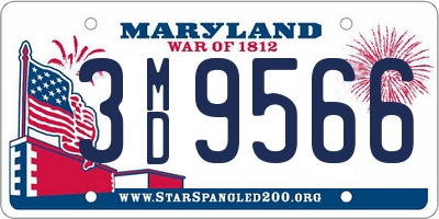 MD license plate 3MD9566