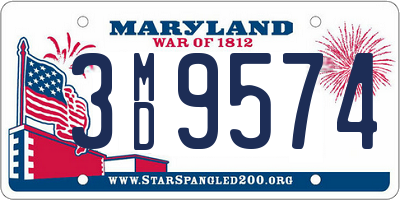 MD license plate 3MD9574