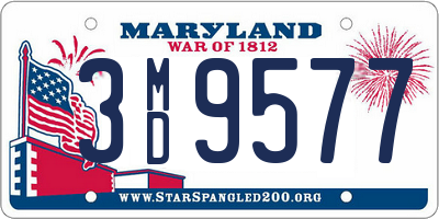 MD license plate 3MD9577