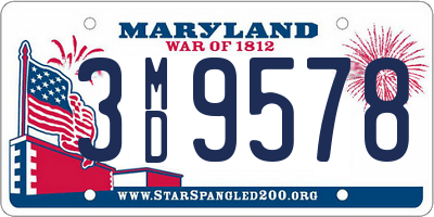 MD license plate 3MD9578
