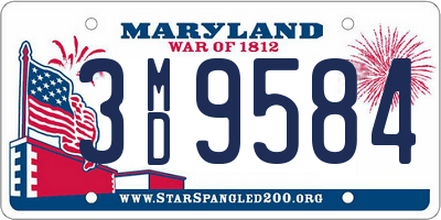 MD license plate 3MD9584