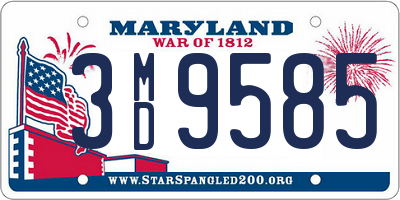 MD license plate 3MD9585