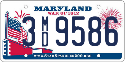 MD license plate 3MD9586