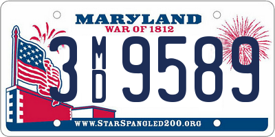 MD license plate 3MD9589