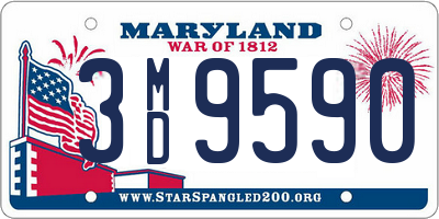 MD license plate 3MD9590