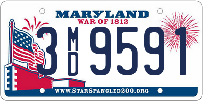 MD license plate 3MD9591