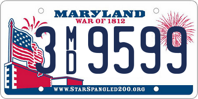 MD license plate 3MD9599