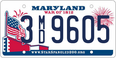 MD license plate 3MD9605